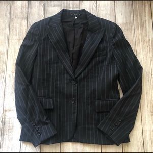 Theory Navy Pinstripe Womens Blazer Size Medium